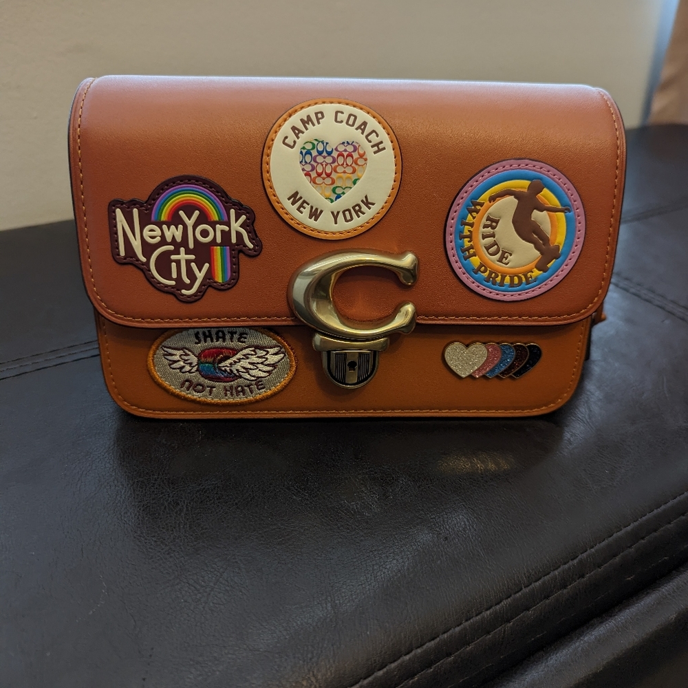 Coach Studio Shoulder Bag 19 with Patches